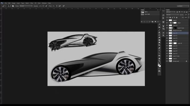 [Daily sketch]car rendering process tutorial / 자동차 렌더링 смотреть онлайн