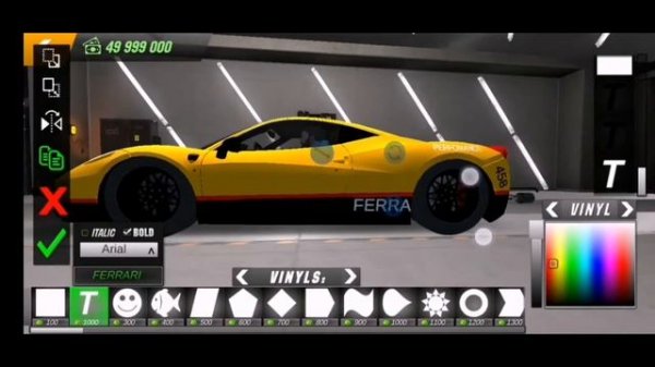 Лёгкий винил на FERRARI 458 ITALIA (CPM)