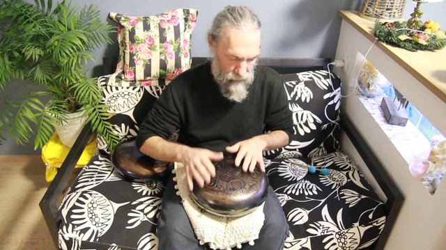 C Major Steel Tongue Drum 12" 10 notes (Hand pan, Tank Drum) / Глюкофон 30см, строй: До мажор смотреть онлайн