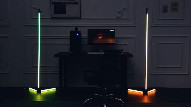 RGB Color Changing Mood Lighting, Dimmable LED Modern Floor Lamp With Bluetooth Remote And APP