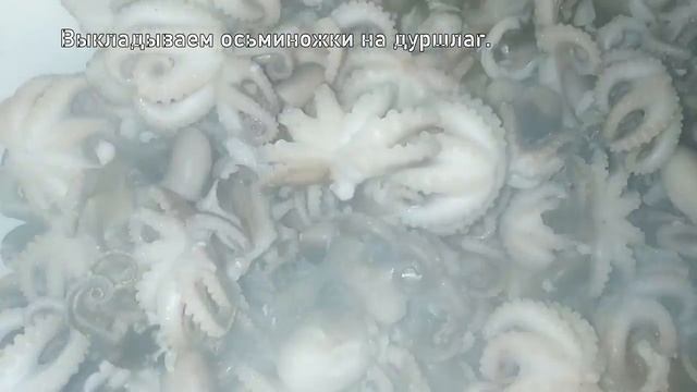 Жаренные осьминожки. / Fried octopus with onions смотреть онлайн