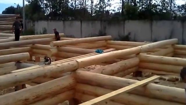 Изготовление сруба в "Русском стиле" бревно 300мм смотреть онлайн