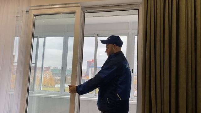 Остекление балкона алюминиевым раздвижным профилем и установка PSK портала из Геалан,выход на балко смотреть онлайн
