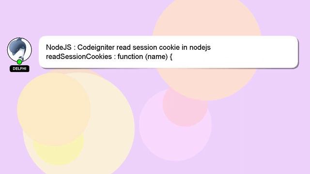 NodeJS : Codeigniter read session cookie in nodejs смотреть онлайн