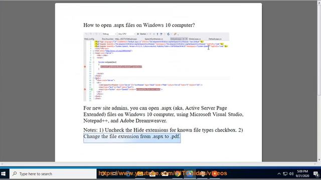 Open .aspx files on Windows 10 computer смотреть онлайн