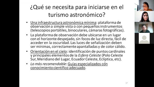 Charla Virtual: Turismo Astronómico En Rocha