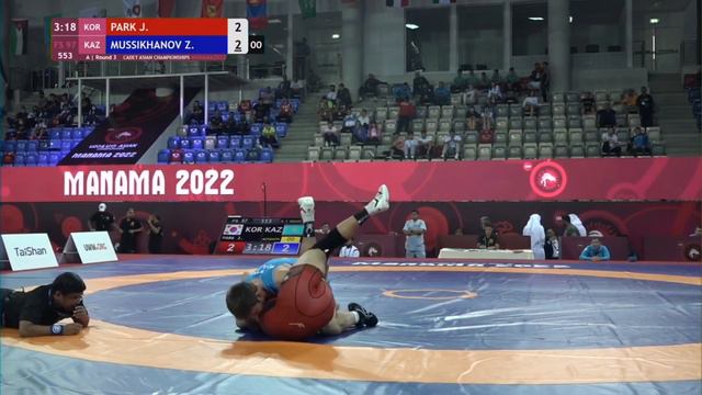 😱🔥 Зелимхан Мусиханов досрочно выиграл на Чемпионате Азии по вольной борьбе!!! смотреть онлайн