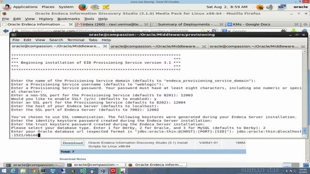 Install Oracle Endeca Provisioning Server on Oracle Enterprise Linux смотреть онлайн