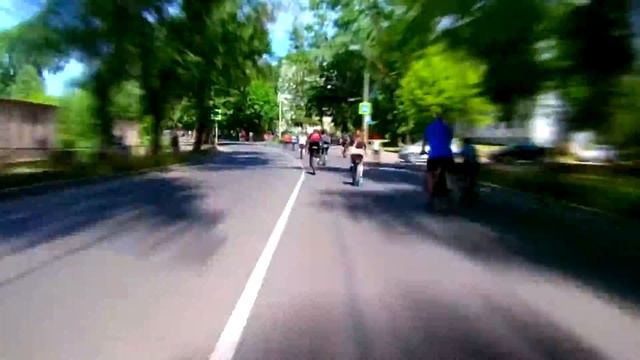 Велопарад Великие Луки 2018| Движение по городу смотреть онлайн