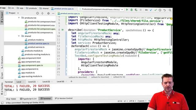 Advanced Web Apps 2019 | Unit Testing in Angular | S3P31 | Mocks and sub mocks to work with Firesto смотреть онлайн