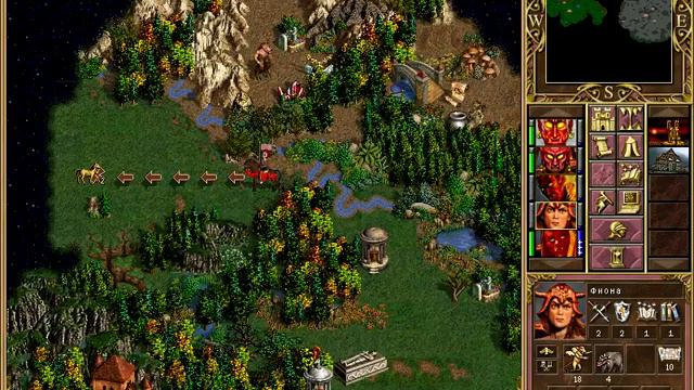 Герои меча и магии 3. Случайная карта максимальная сложность.