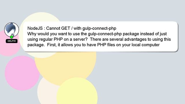 NodeJS : Cannot GET / with gulp-connect-php смотреть онлайн