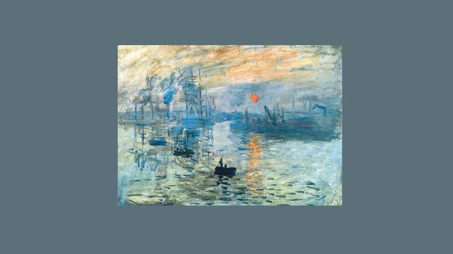The WhiteRock Family Virtual Art Gallery: Impression, Sunrise By Claude Monet