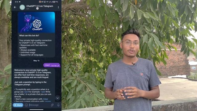 Chat GPT Bot on Telegram #chatgpt 3.5 смотреть онлайн