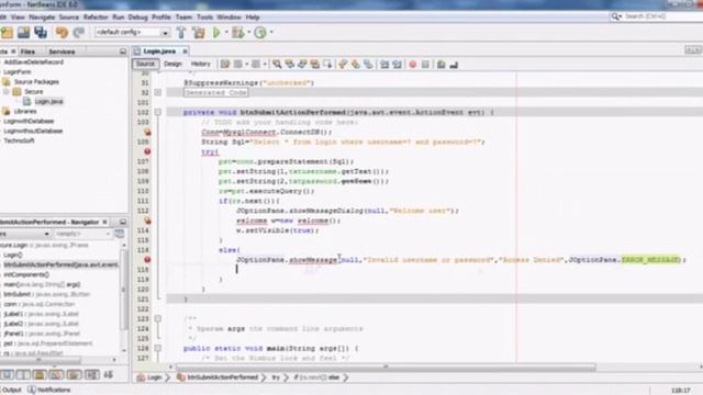 java swing login with mysql example using netbeans смотреть онлайн