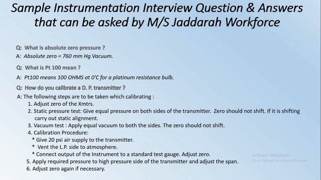 Sample Instrumentation Interview Question & Answers That can be asked in M/s Jaddarah workforce смотреть онлайн