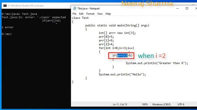 error: '.class' expected | class expected error in java | error .class expected | In Hindi смотреть онлайн