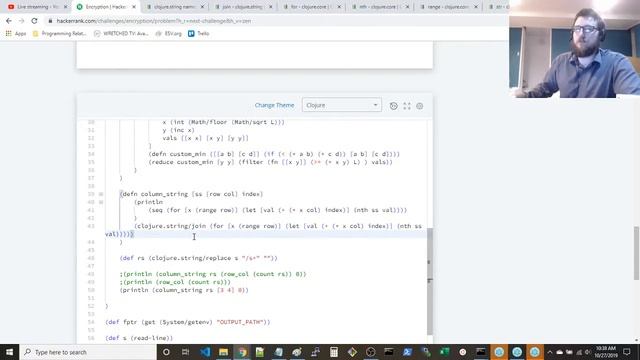 Let's learn Clojure! HackerRank (Medium) - Encryption (Finishing the problem) смотреть онлайн