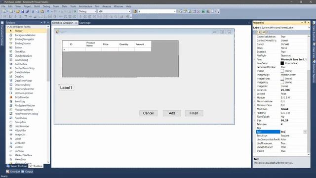 How to create a Purchase Order using DataGrid View | Windows Form Application | Visual Studio 2010 смотреть онлайн