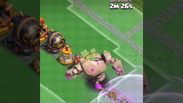 Mountain Golem + Rage Spell vs All Defense in Line Formation смотреть онлайн