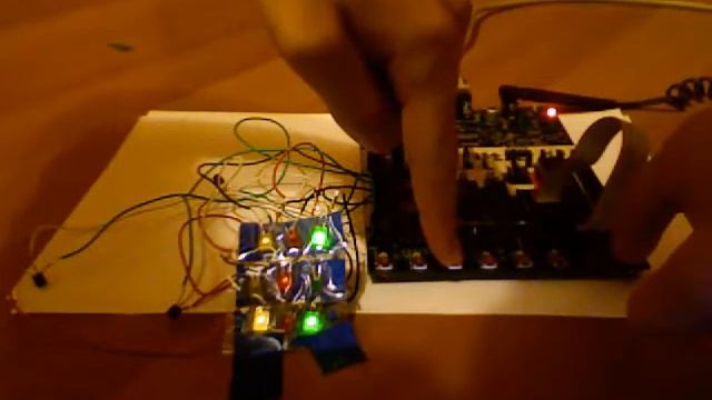 Atmega16 3х3 светодиодная матрица