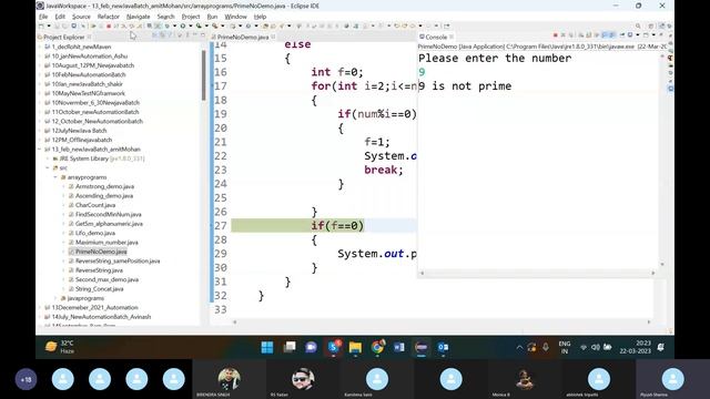 Java Class 19 Check number is prime or not prime (22/3/2023) смотреть онлайн