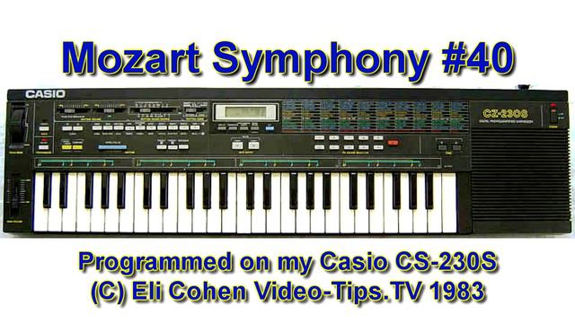Mozart Symphony #40 on Casio CZ-230S смотреть онлайн