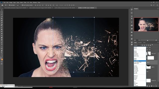 Shatter Glass Dispersion Effect Photoshop Tutorial Secret Tips смотреть онлайн