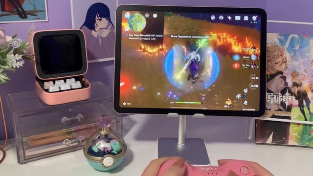 Cozy/aesthetic Genshin Gameplay | ASMR | Ambience | Ipad Gaming