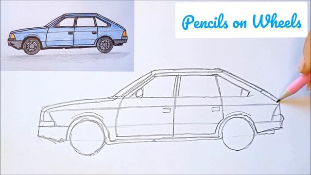 Как нарисовать машину Москвич 2141 Святогор How To Draw Car Moskvitch 2141 Simple Auto Drawing