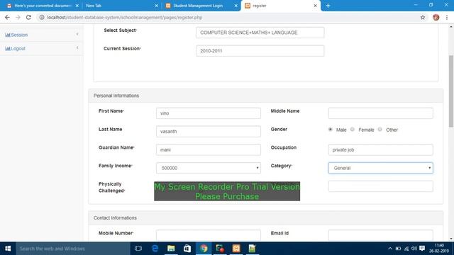 Student Records Management using php смотреть онлайн