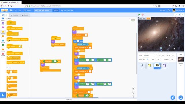 Fixed a glitch in Scratch game Space Bug Shooter смотреть онлайн