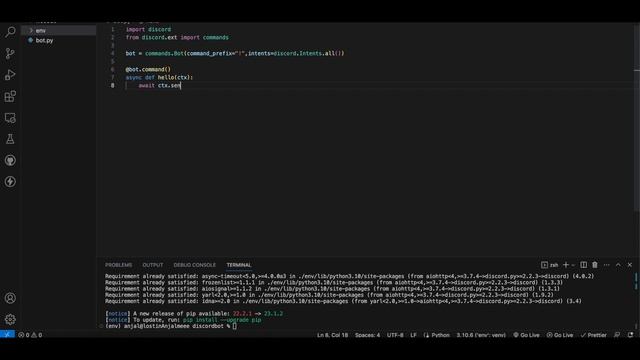 Create Your own Discord bot using python 2023 | How to create discord bot in visual studio code смотреть онлайн