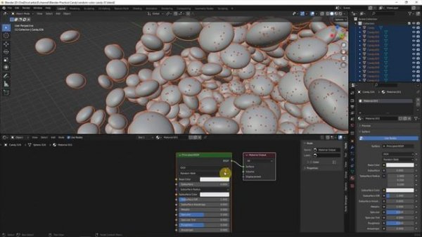 How to make Random Color Shader and Randomize Transform in Blender