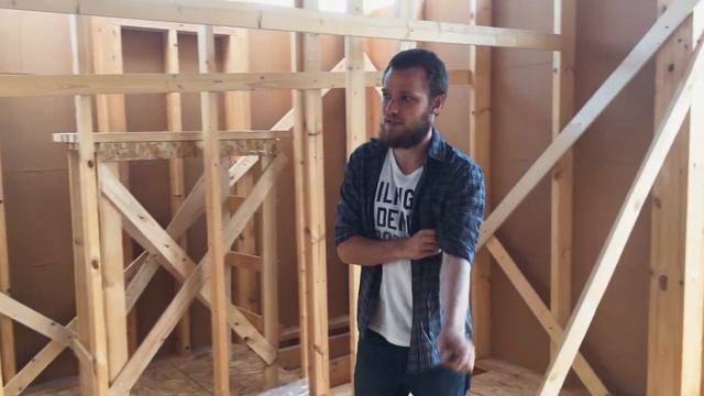 Каркасный дом 9х9 в стиле Модерн / 300мм утепления! Часть 1. Рамхаус смотреть онлайн