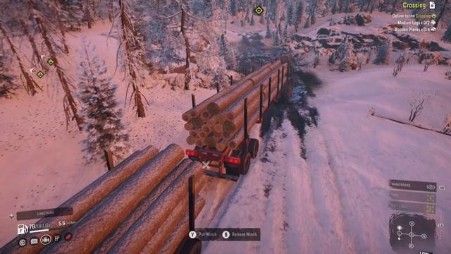 SnowRunner Double logging trailers смотреть онлайн