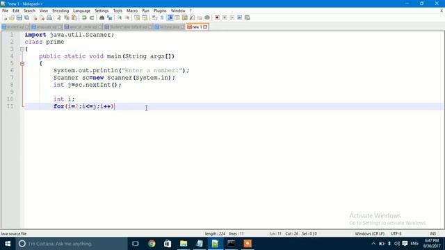 Prime Number program in Java смотреть онлайн