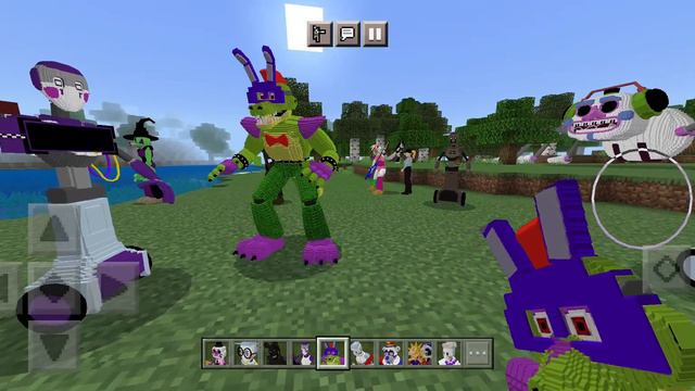 FNAF SB Halloween Edition MOD in Minecraft PE смотреть онлайн