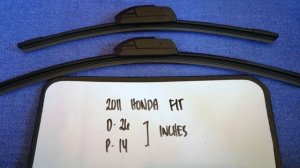 ? ?   2011 Honda Fit Wiper Blade Replacement Size ?