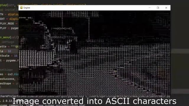 Video to ASCII characters using Python [pygame] смотреть онлайн