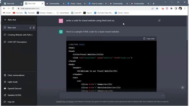 Create website using Chat GPT | Tamil | Open AI | Free | Easy to create смотреть онлайн
