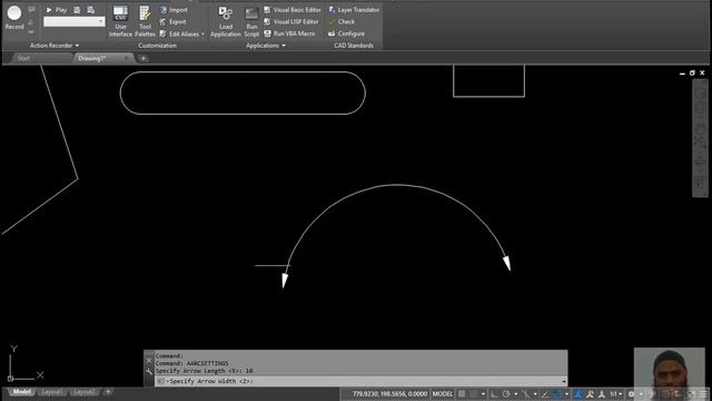 Arc Arrow In Autocad (Lisp) смотреть онлайн