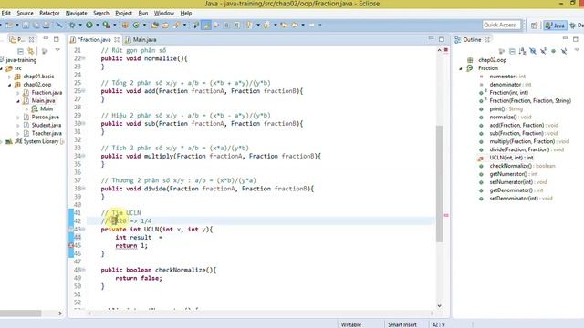 Lập trình Java 61 Xây dựng Class Fraction UCLN YouTube смотреть онлайн