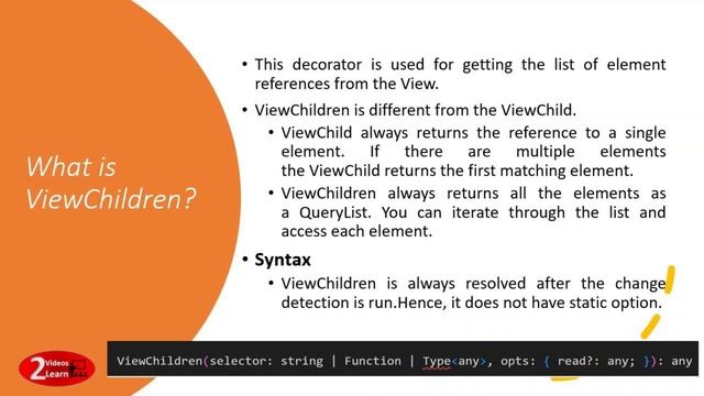 Angular 1 Minute Learning - What is ViewChildren - Episode 11 смотреть онлайн