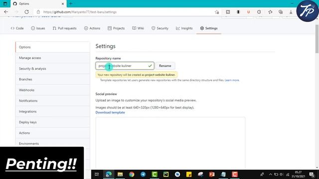 Cara Mengganti Nama Repository di Akun Github Kita || Tutorial Github смотреть онлайн