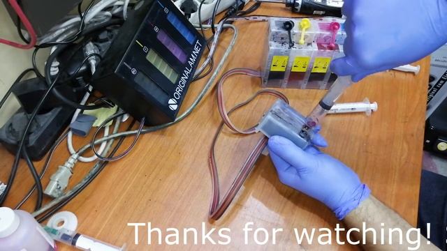 Инструкция убираем воздух в трубках СНПЧ или БСНПЧ смотреть онлайн