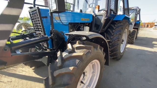 Обзор лесного трактора БЕЛАРУС-82.1 балочный мост, отвал толкатель, лебедка 5 тонн смотреть онлайн