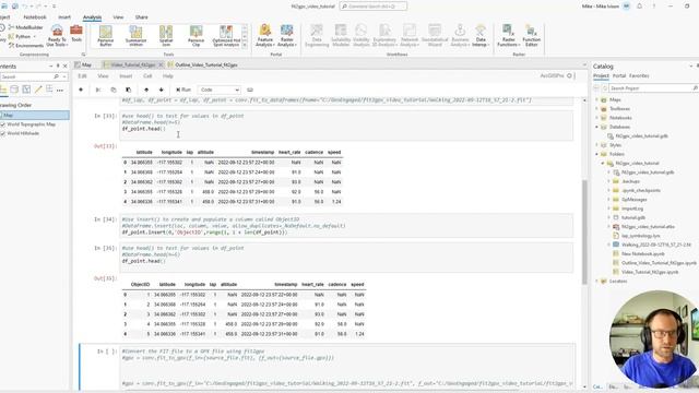 Using fit2gpx Python Module, Pandas, and ArcPy to Move Fitness File into GIS смотреть онлайн