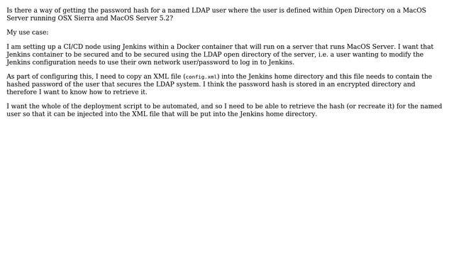 DevOps & SysAdmins: How to get LDAP password hash for MacOS Server user? смотреть онлайн