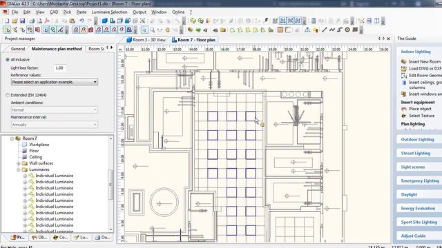 IMPORT LUMINARIES COORDINATES FROM AUTOCAD TO DIALUX смотреть онлайн